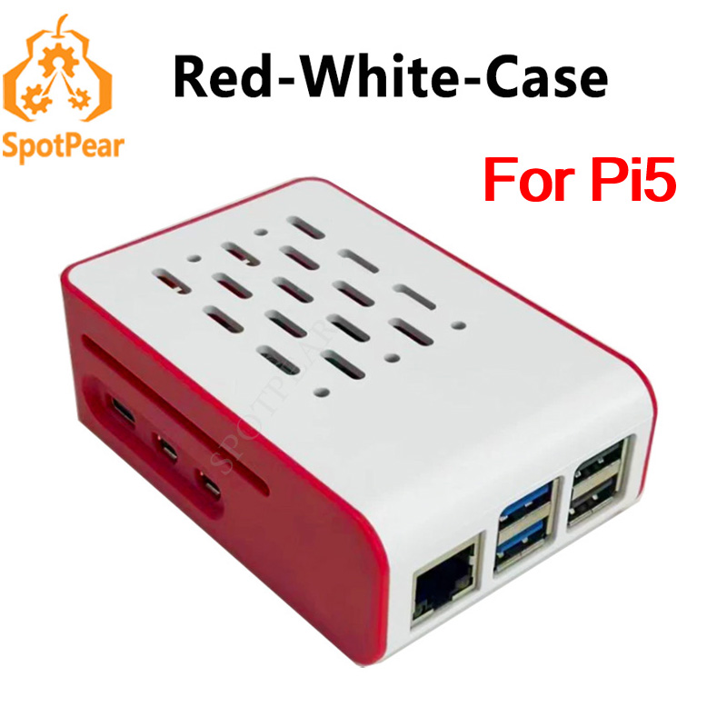 Pi 5 Case - Raspberry Pi 5 Red-White cooling Case