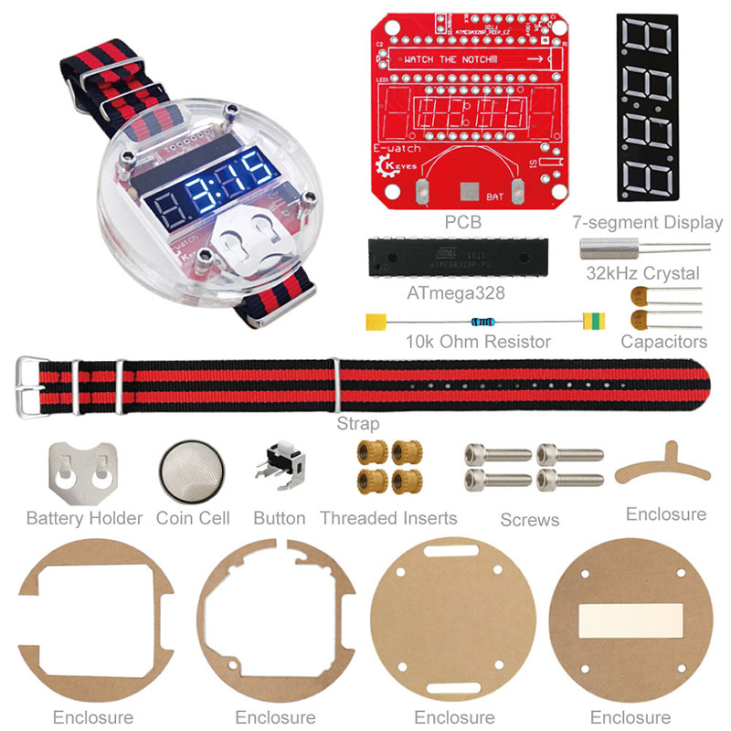 Single Chip LED Kit Clock DIY  - đánh giá và giá Arduino Kit
