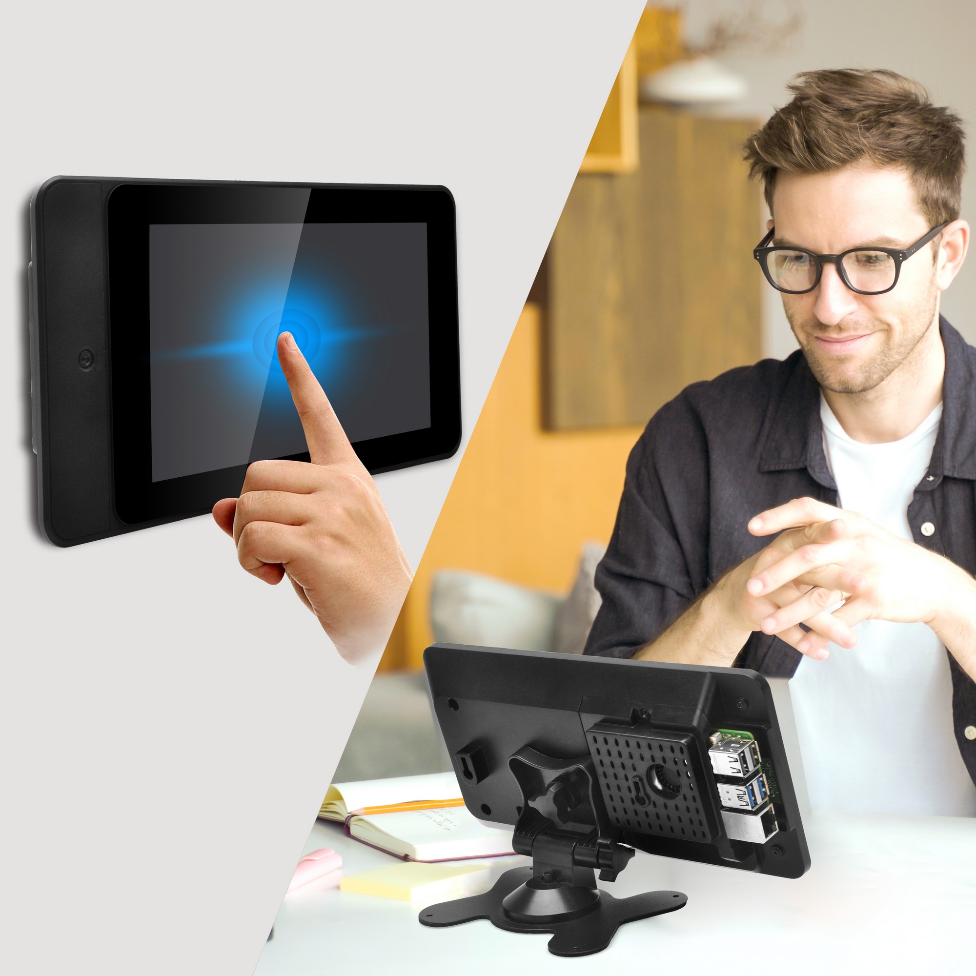 OSOYOO PiStudio Case with 7-in - đánh giá và giá Pi 4 Case