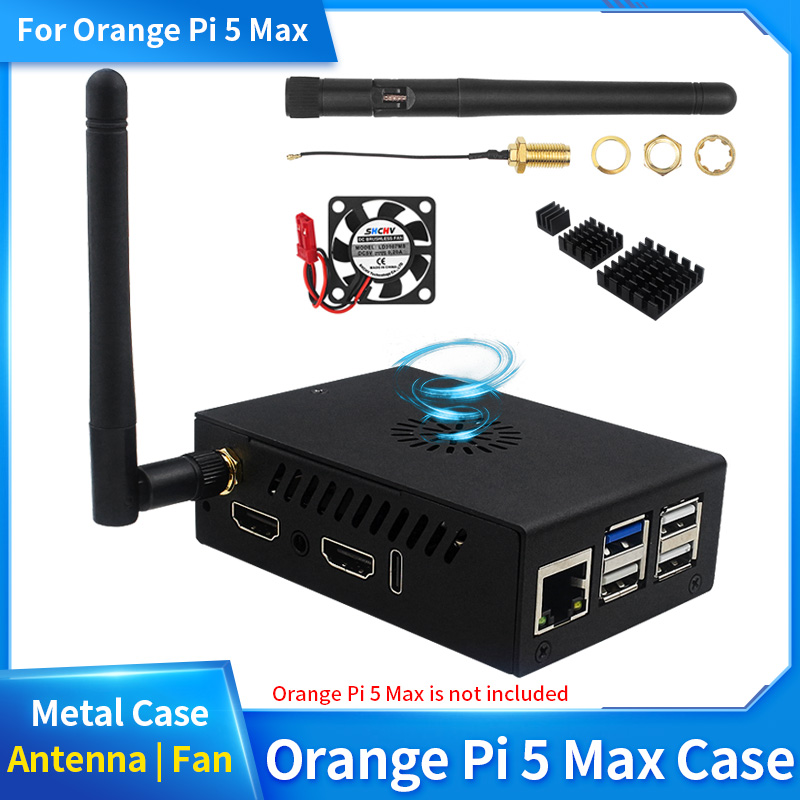 Orange Pi 5 Max Case with Fan  - đánh giá và giá Pi 5 Case