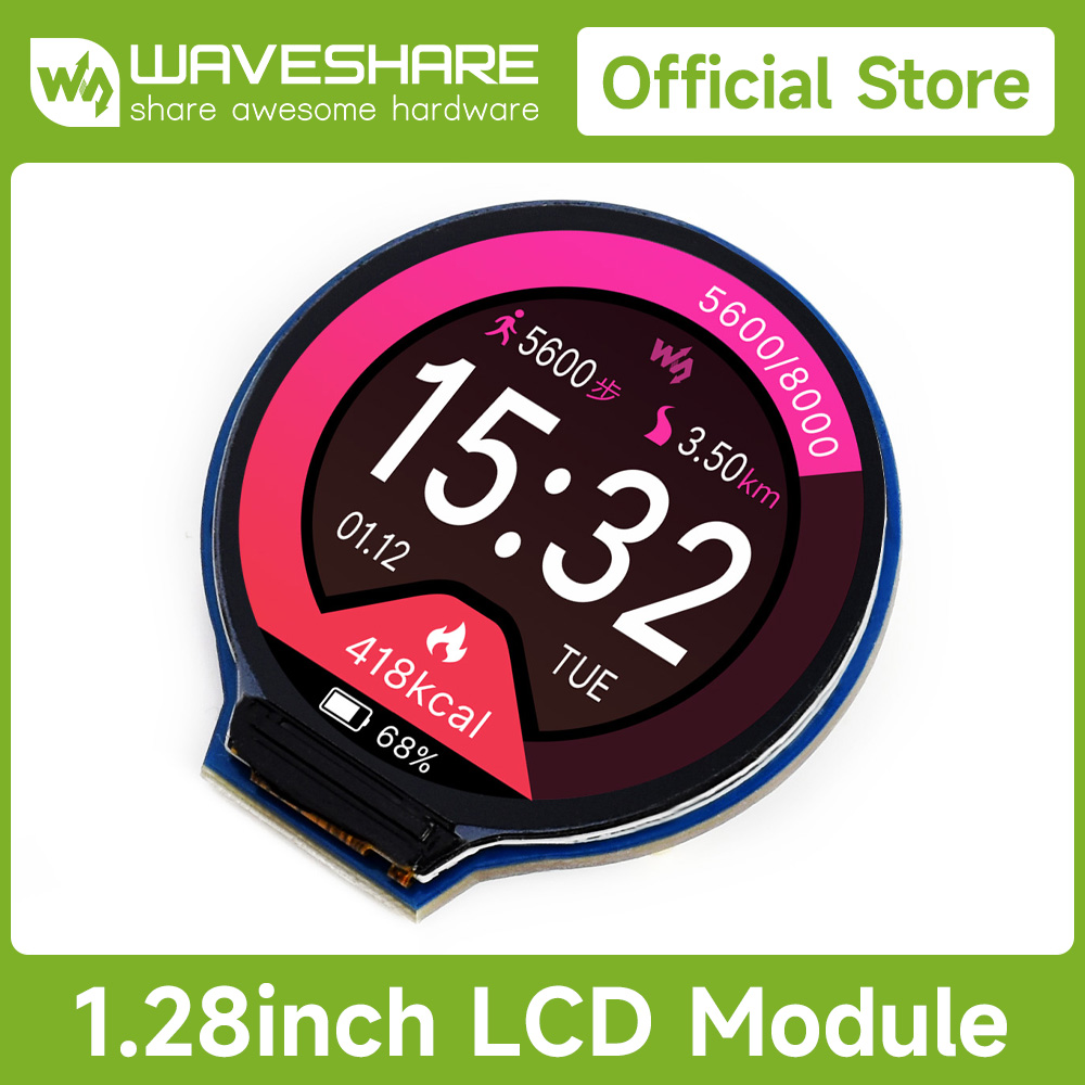 Waveshare 1.28inch Round LCD D - đánh giá và giá Pi Display