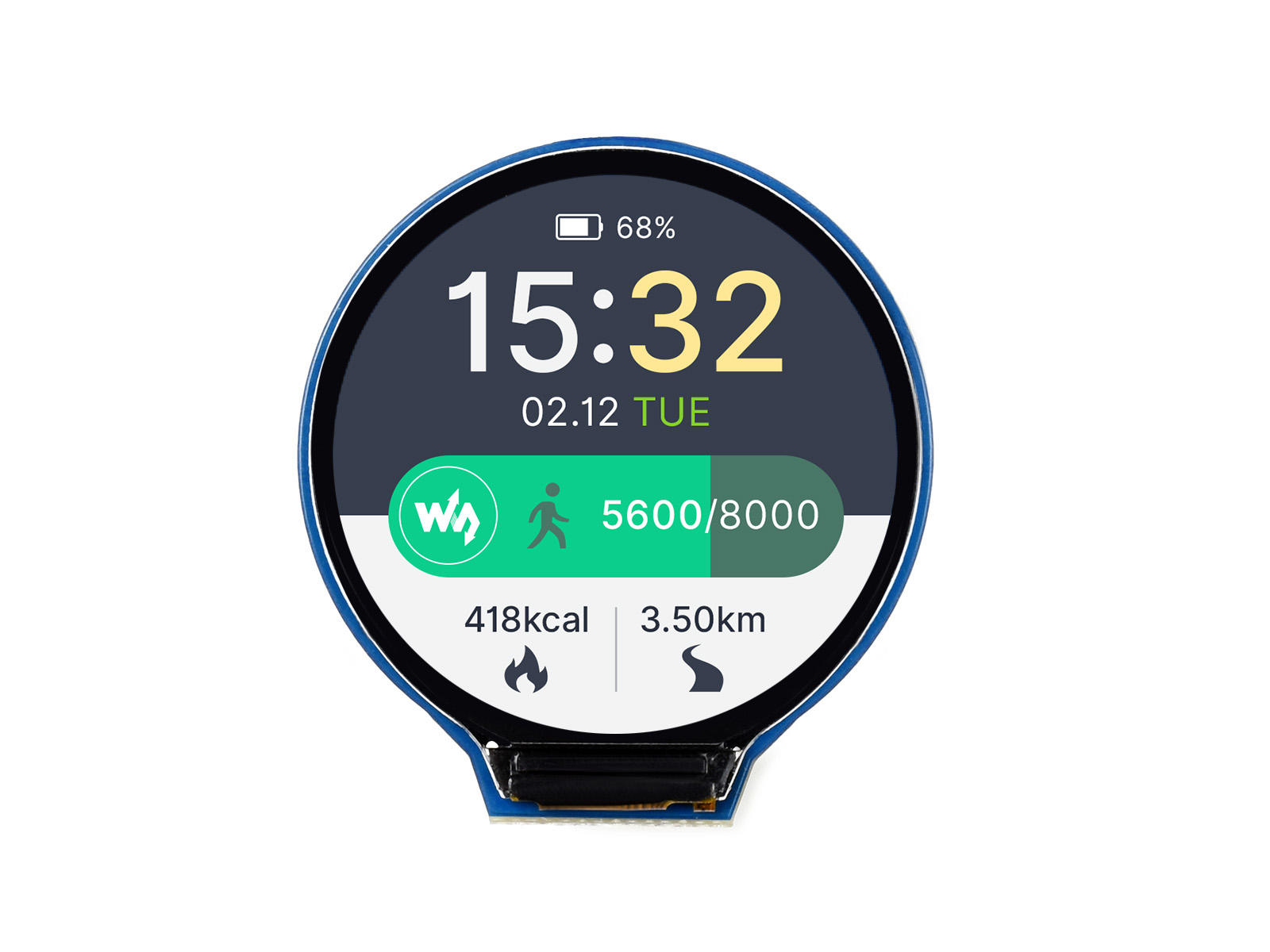 Waveshare 1.28inch Round LCD D - đánh giá và giá Pi Display