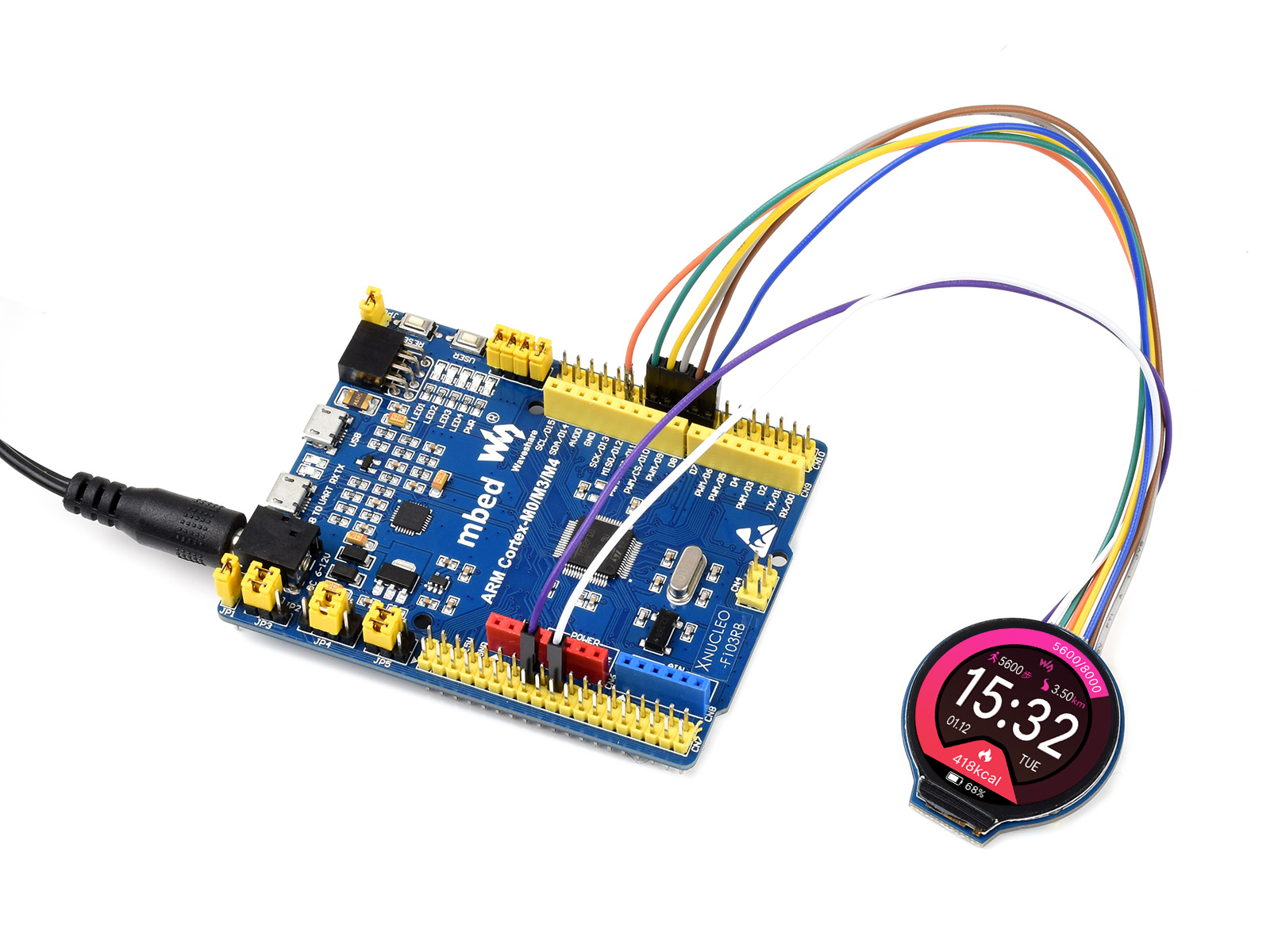 Waveshare 1.28inch Round LCD D - đánh giá và giá Pi Display