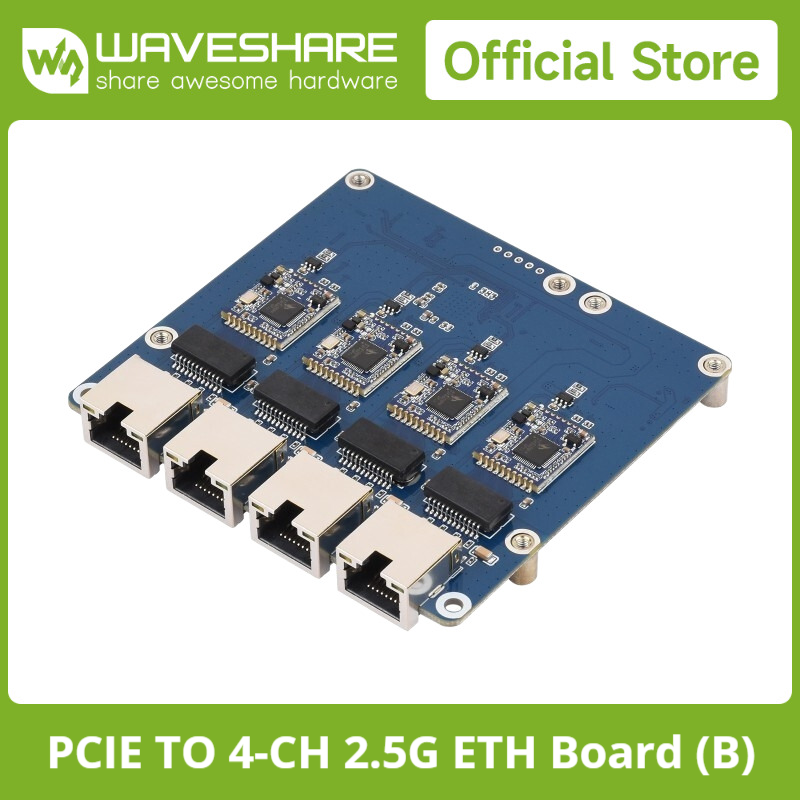 Waveshare PCIe TO 4-Ch Gigabit - đánh giá và giá Raspberry Pi 4