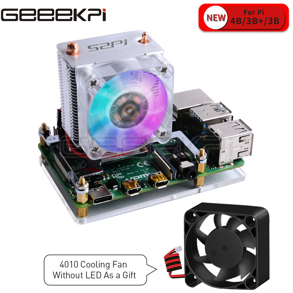 GeeekPi Rõ Ràng Đen Đá Tháp Là - đánh giá và giá Pi 5 Case