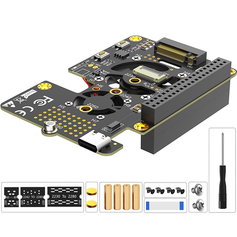 For Raspberry Pi 5 Pcie To M.2 - đánh giá và giá Pi 5 Case