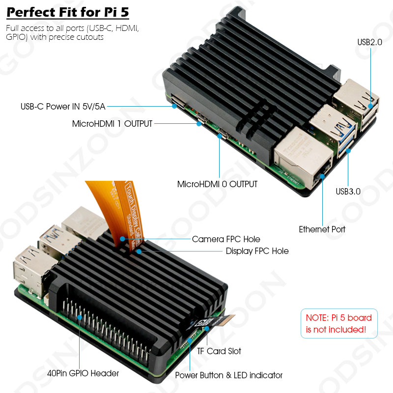 Raspberry Pi 5 Aluminum Armor  - đánh giá và giá Pi Cooler