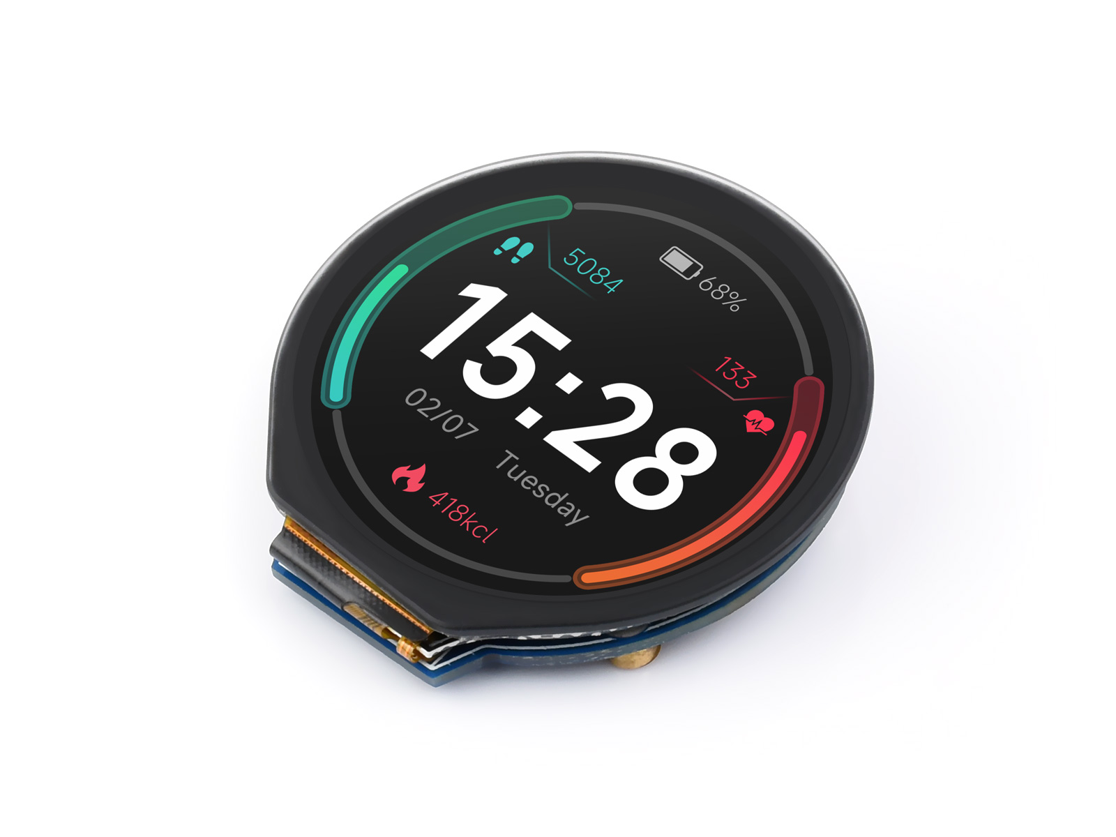 Waveshare 1.28inch Round LCD D - đánh giá và giá Pi Display