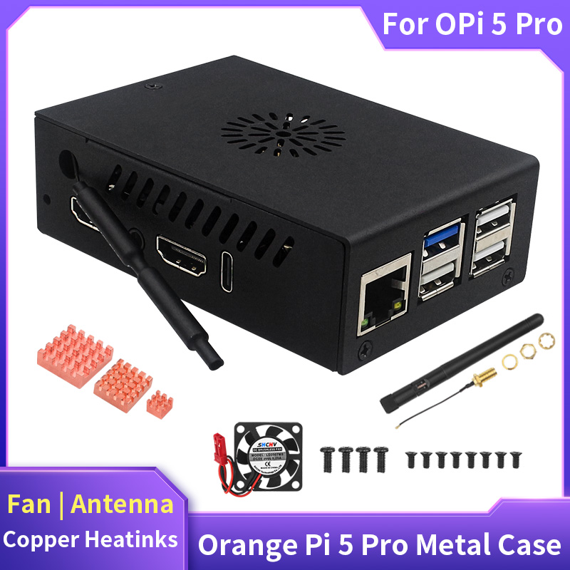 Orange Pi 5 Pro Case Metal She - đánh giá và giá Pi Cooler