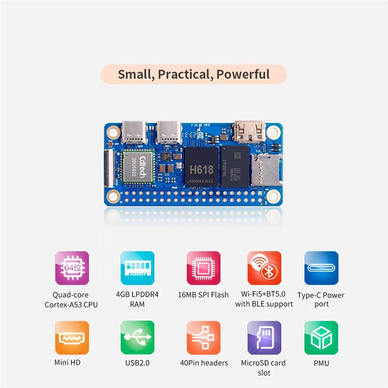 For Orange Pi Zero 2W Developm - đánh giá và giá Pi Zero