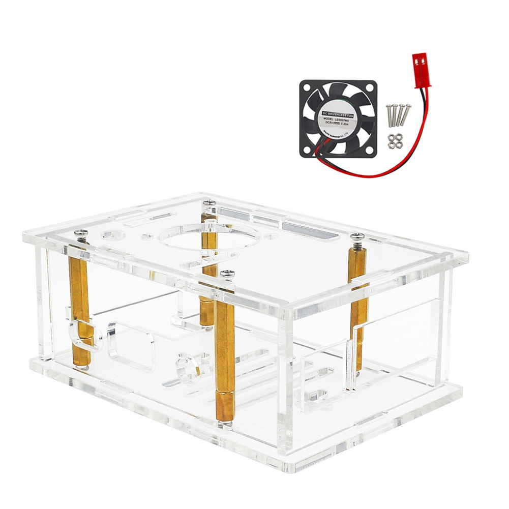 ABFN-Acrylic Case With Cooling - đánh giá và giá Pi 4 Case