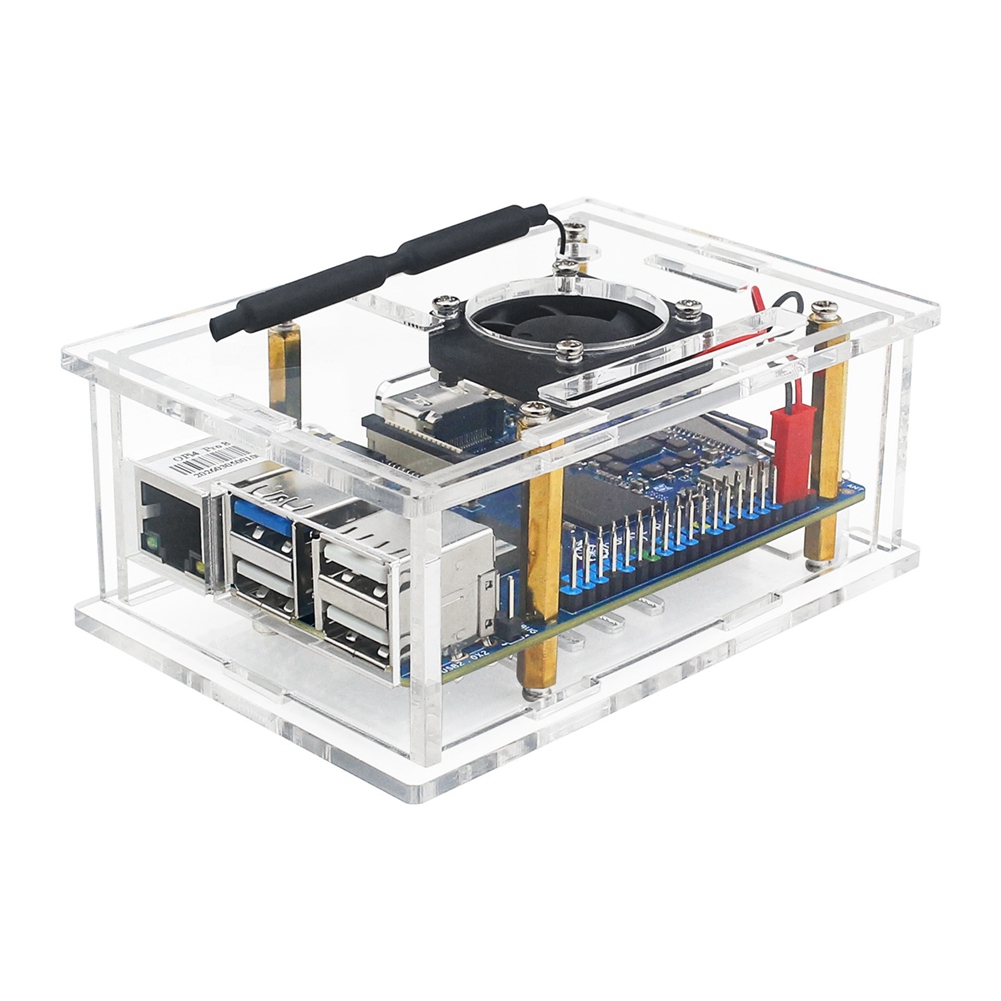 ABFN-Acrylic Case With Cooling - đánh giá và giá Pi 4 Case