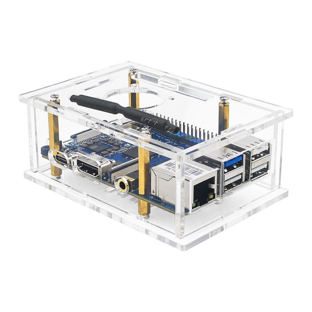 ABFN-Acrylic Case With Cooling - đánh giá và giá Pi 4 Case