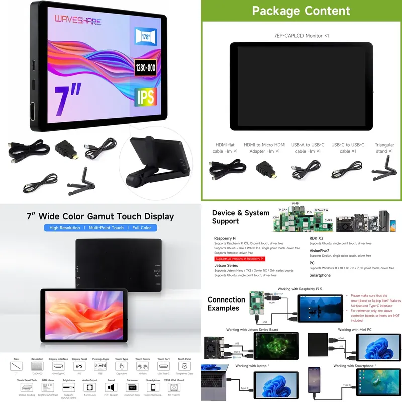 for Aismartlink Waveshare 7 In - đánh giá và giá Raspberry Pi