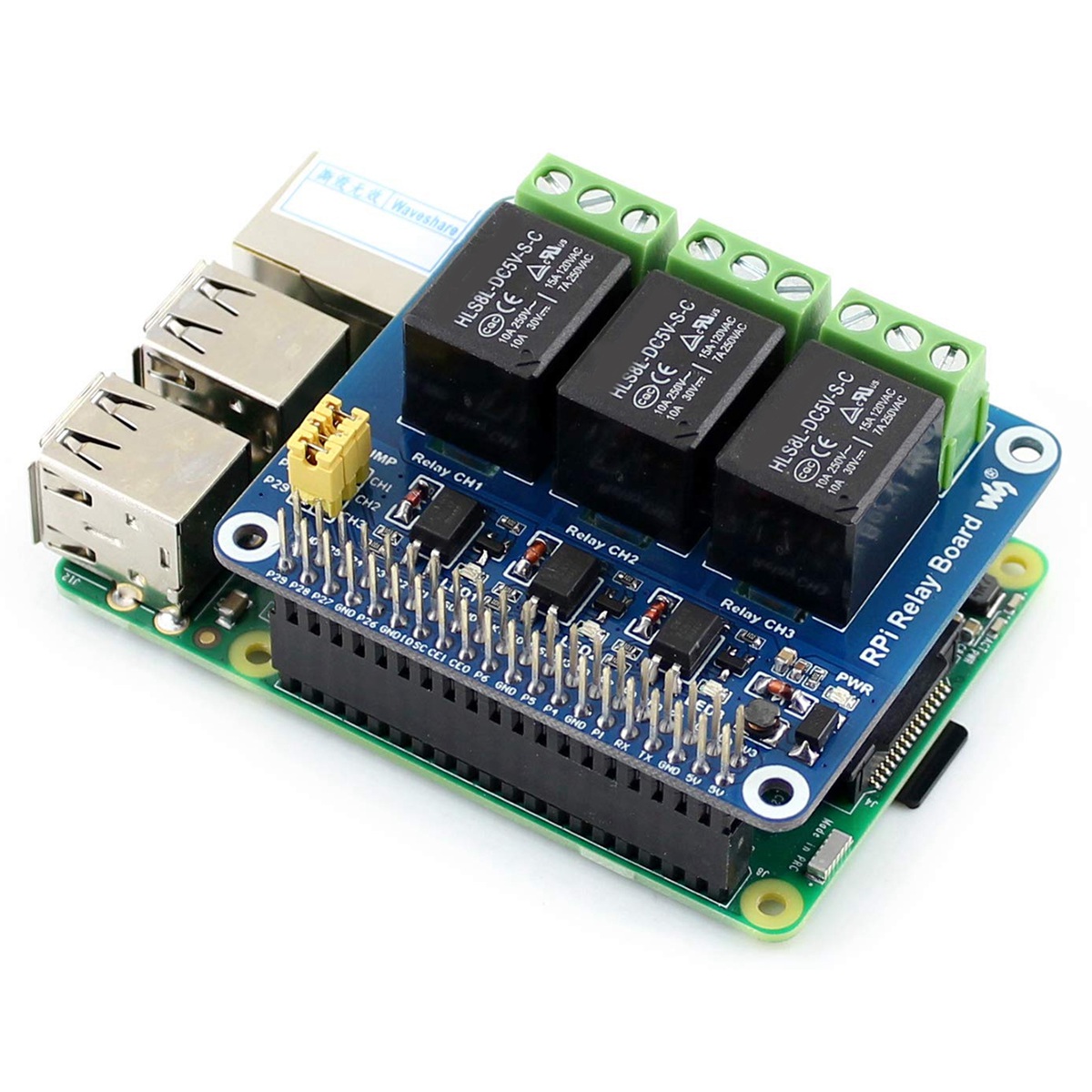 Waveshare 5V 3-Channel Relay M - đánh giá và giá Pi Zero