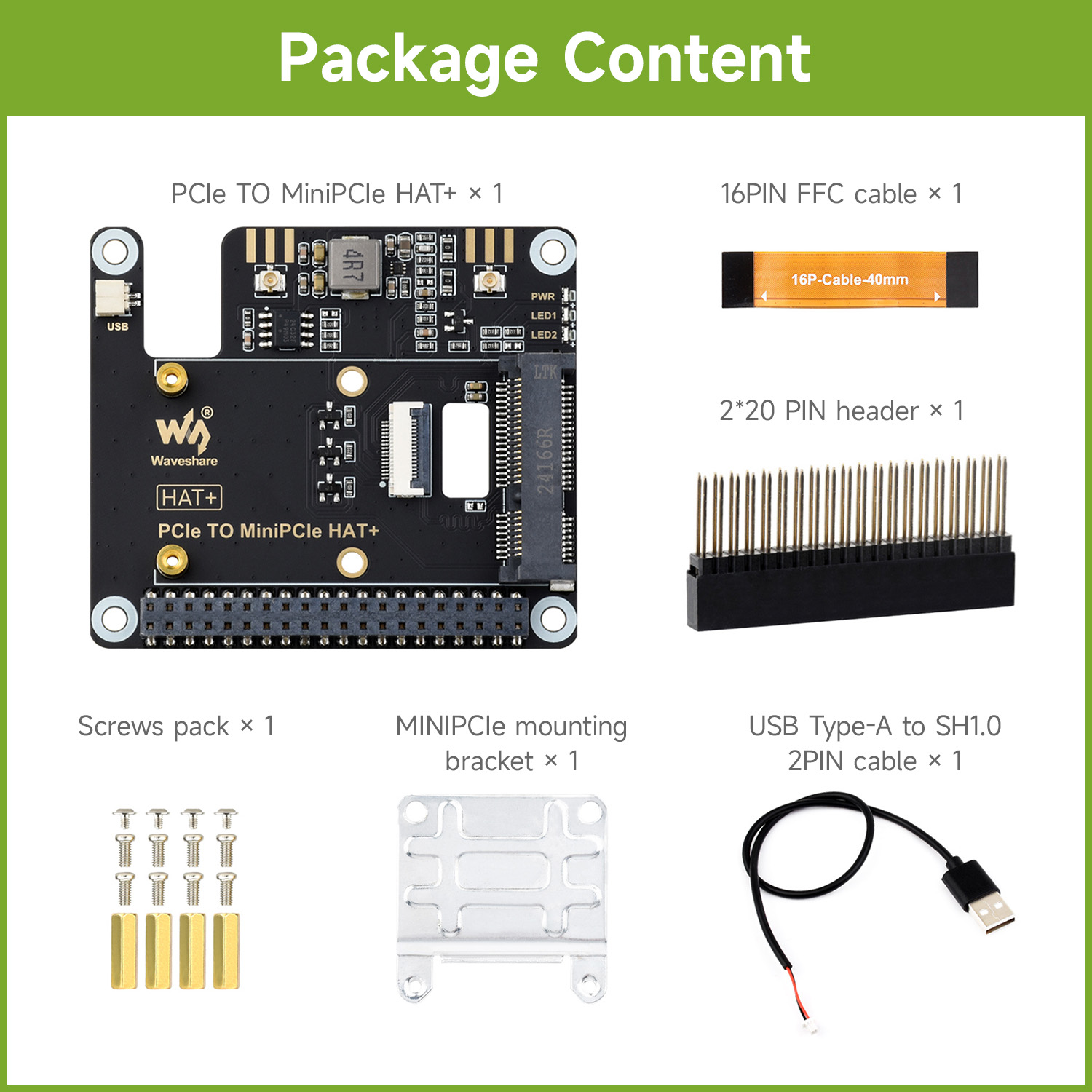 Waveshare PCIe TO MiniPCIe Ada - đánh giá và giá Raspberry Pi 5