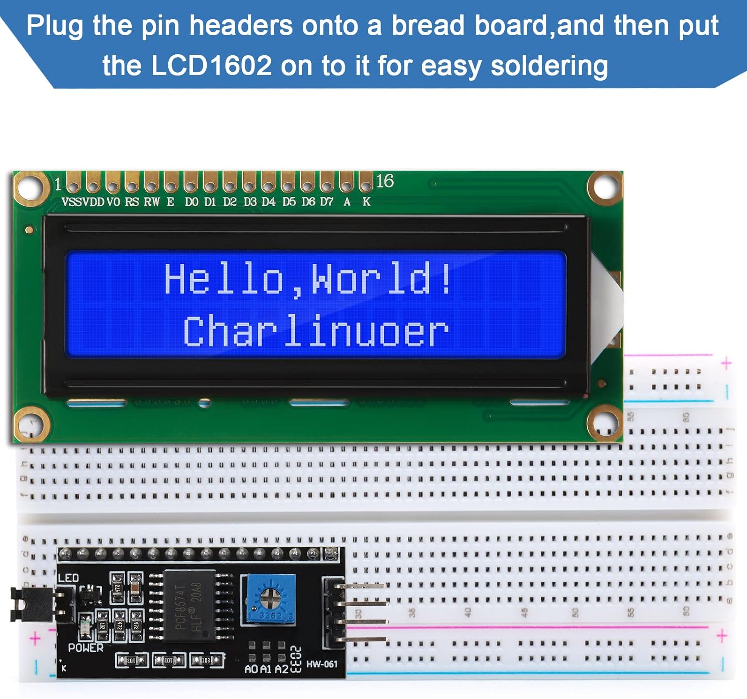 1Set 1602 LCD 20*4 Blue Screen - đánh giá và giá Raspberry Pi 4