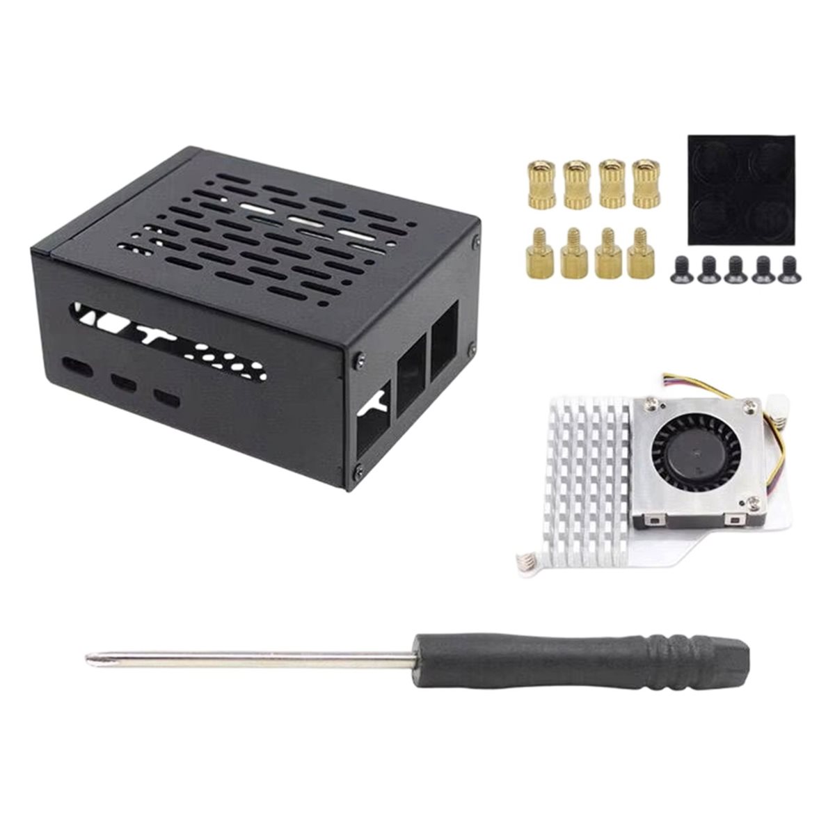HGHO Metal Case with Cooling F - đánh giá và giá Pi 5 Case