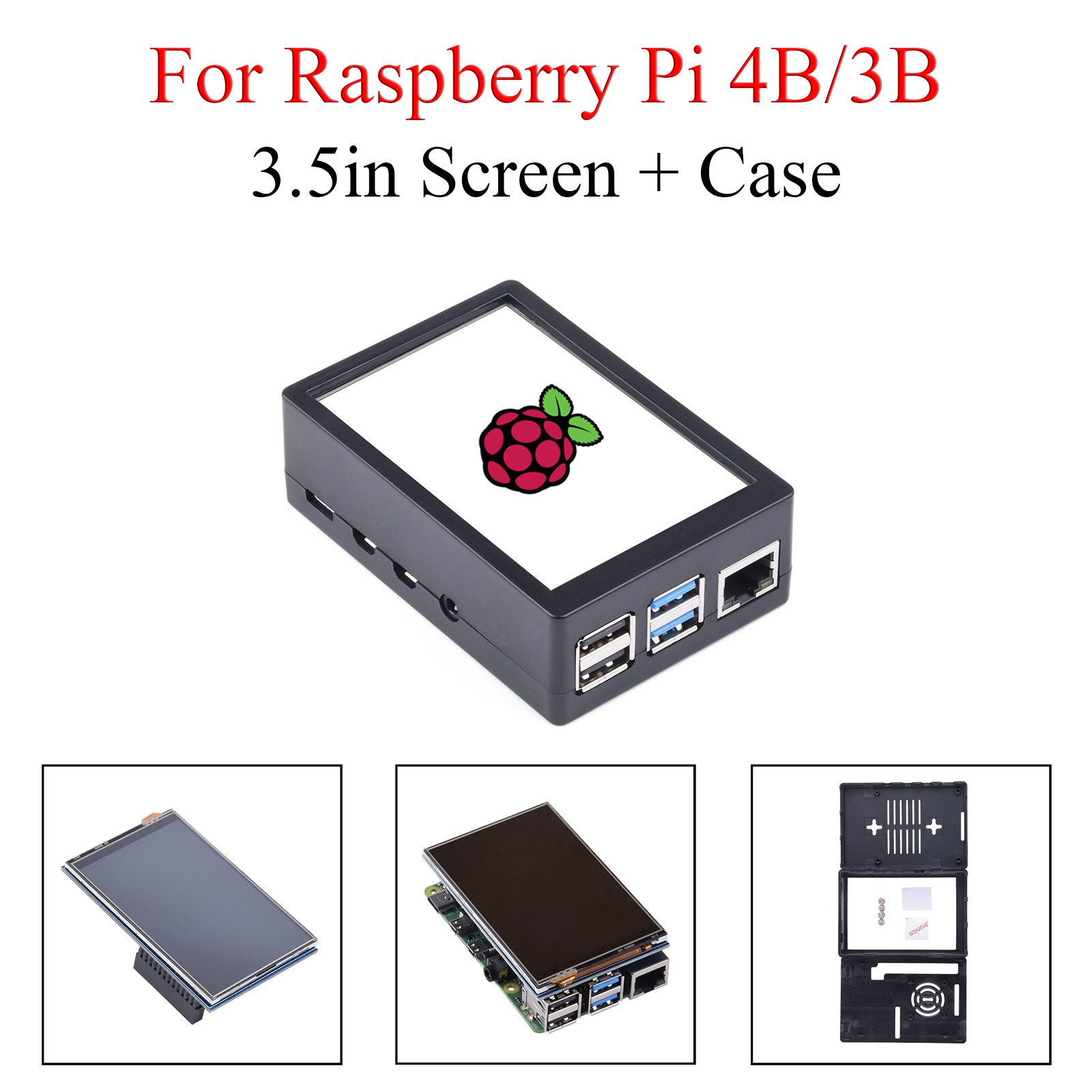 3.5 inch Touch Screen 480*320  - đánh giá và giá Pi 4 Case
