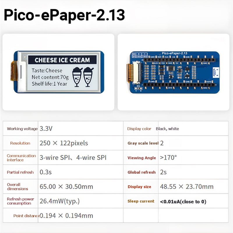 B68A For Raspberry Pi Pico E-I - đánh giá và giá Pi Display