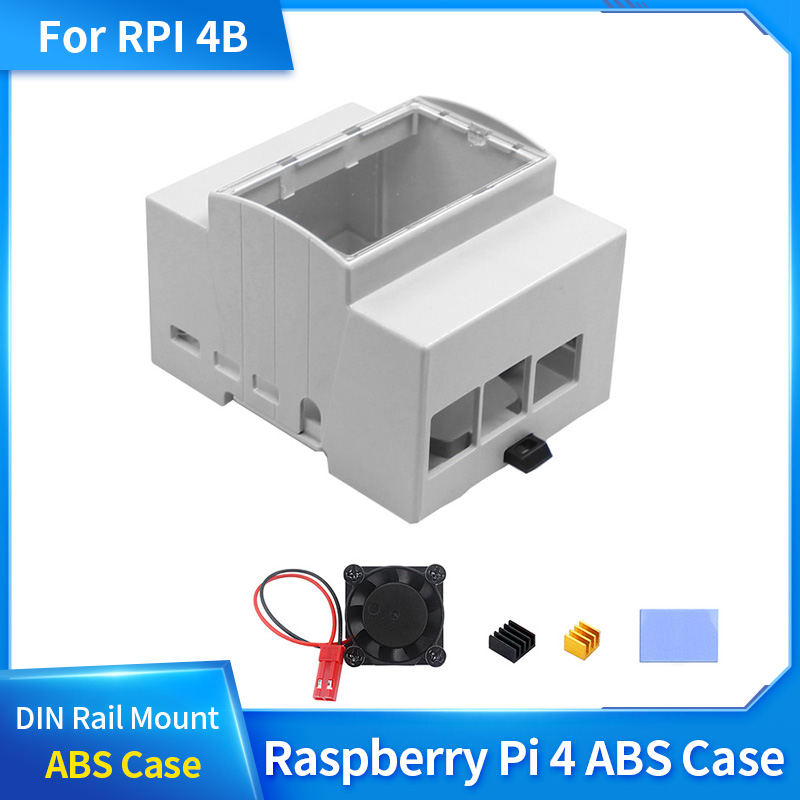 Raspberry Pi 4 ABS Ốp Lưng DIN - đánh giá và giá Pi 4 Case