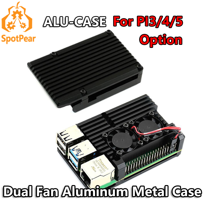 Aluminum Metal Case with Dual  - đánh giá và giá Pi 4 Case