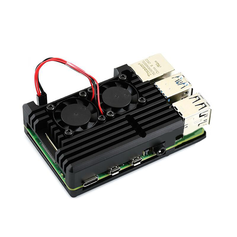 Aluminum Metal Case with Dual  - đánh giá và giá Pi 4 Case